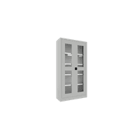 PAVOY Flügeltürschrank | mit Sichtfenstertüren | 195 x 100 x 40 | große Farbauswahl
