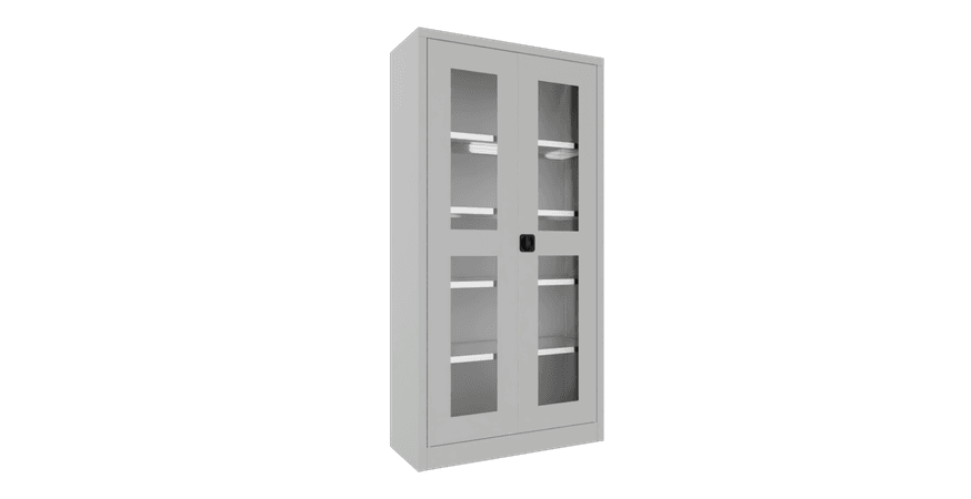 PAVOY Flügeltürschrank | mit Sichtfenstertüren | 195 x 100 x 40 | große Farbauswahl