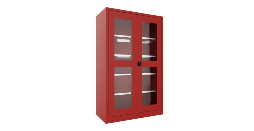 PAVOY Flügeltürschrank | mit Sichtfenstertüren | 195 x 120 x 60 | große Farbauswahl