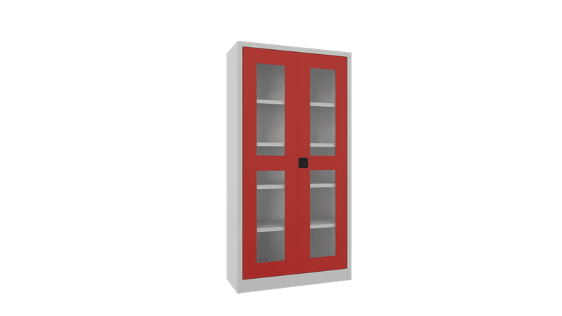 PAVOY Flügeltürschrank | mit Sichtfenstertüren | 195 x 100 x 60 | große Farbauswahl