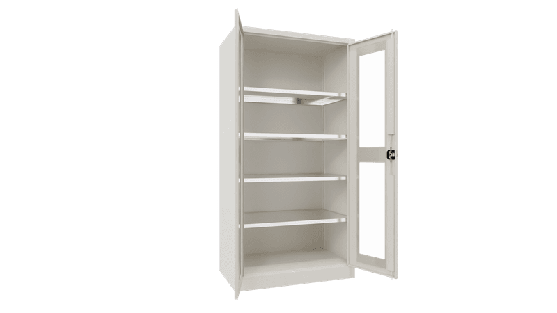PAVOY Flügeltürschrank | mit Sichtfenstertüren | 195 x 100 x 60 | große Farbauswahl