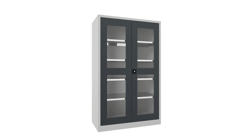 PAVOY Flügeltürschrank | mit Sichtfenstertüren | 195 x 120 x 60 | große Farbauswahl