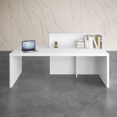 Atelier Empfangsarbeitsplatz Büro elegant modern Design großer Bürotresen Counter