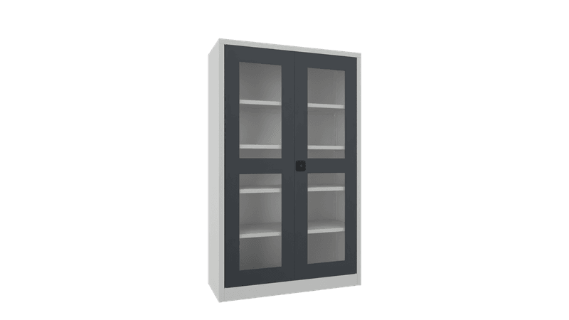 PAVOY Flügeltürschrank | mit Sichtfenstertüren | 195 x 120 x 60 | große Farbauswahl