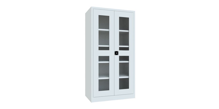 PAVOY Flügeltürschrank | mit Sichtfenstertüren | 195 x 100 x 60 | große Farbauswahl