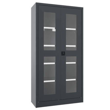 PAVOY Flügeltürschrank | mit Sichtfenstertüren | 195 x 100 x 50 | große Farbauswahl