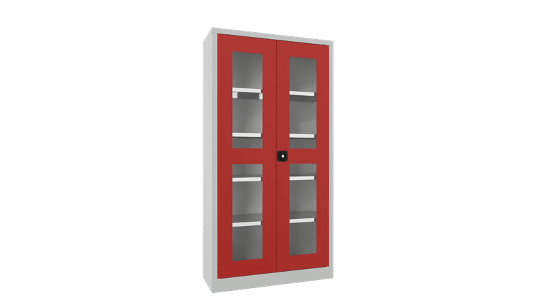 PAVOY Flügeltürschrank | mit Sichtfenstertüren | 195 x 100 x 40 | große Farbauswahl