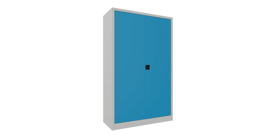 PAVOY Flügeltürschrank | mit Drehgriff und vollverzinkten Fachböden | 195 x 120 x 50 | große Farbauswahl