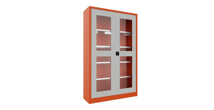 PAVOY Flügeltürschrank | mit Sichtfenstertüren | 195 x 120 x 40 | große Farbauswahl