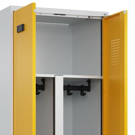 C+P Schwarz-Weiß-Spind Evolo PLUS Bank 2 Abteile