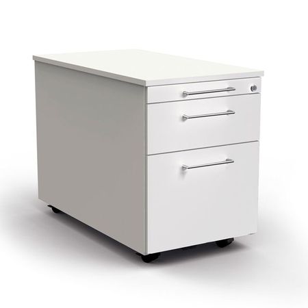 Rollcontainer mit Schublade, Hängeregistratur- und Utensilienauszug | 58 x 42 x 80 cm | Anthrazit oder Weiß