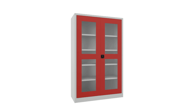 PAVOY Flügeltürschrank | mit Sichtfenstertüren | 195 x 120 x 50 | große Farbauswahl