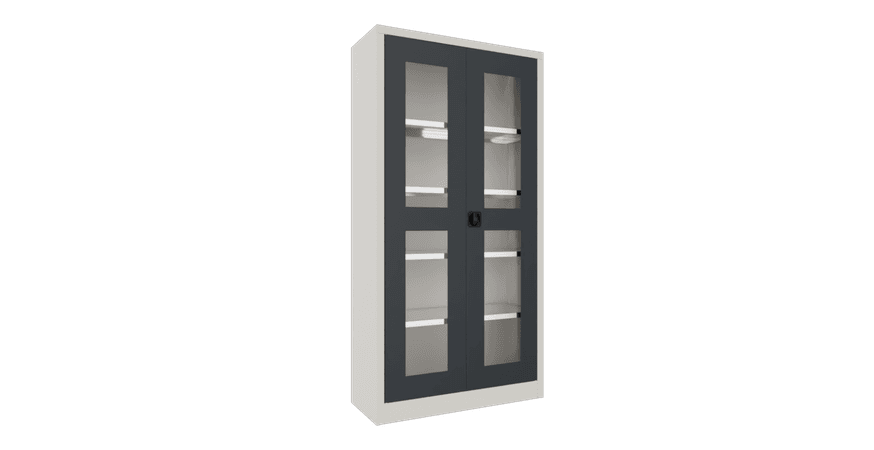 PAVOY Flügeltürschrank | mit Sichtfenstertüren | 195 x 100 x 40 | große Farbauswahl