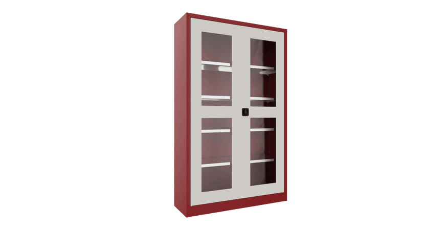 PAVOY Flügeltürschrank | mit Sichtfenstertüren | 195 x 120 x 40 | große Farbauswahl