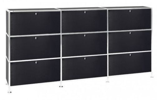 Büroregal | Aktenregal | Sideboard 3 / 3 mit 9 Klapptüren