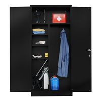 Mehrzweckschrank 195x92x42 SCHWARZ