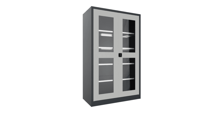 PAVOY Flügeltürschrank | mit Sichtfenstertüren | 195 x 120 x 60 | große Farbauswahl
