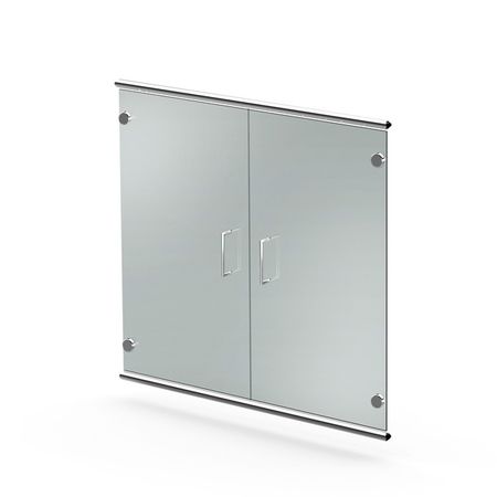 Chromeline Vorbautüren aus Glas | 2 Ordnerhöhen