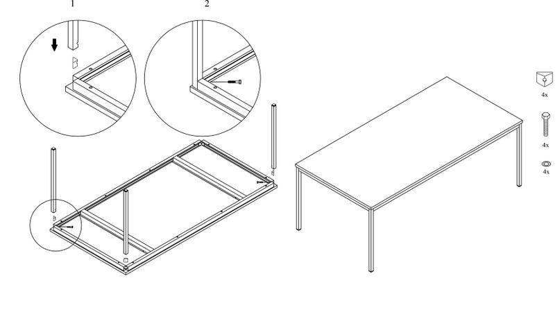 Aufbauanleitung Montageanleitung Tisch