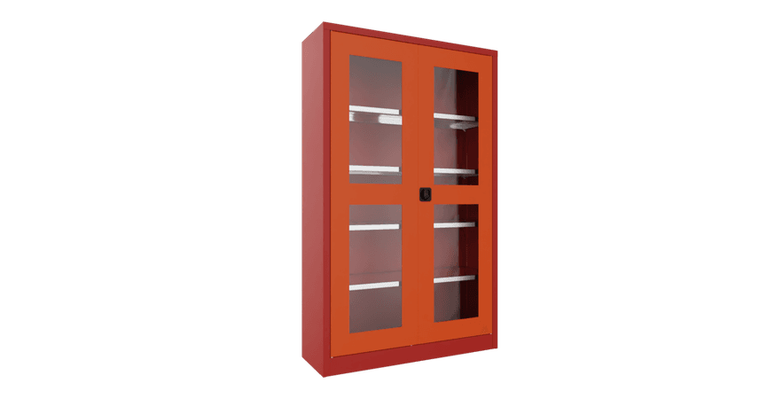 PAVOY Flügeltürschrank | mit Sichtfenstertüren | 195 x 120 x 40 | große Farbauswahl
