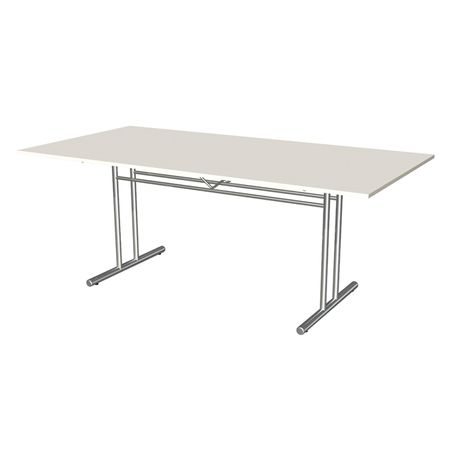 Chromeline Konferenztisch | 200 x 100 x 72 cm | Weiß