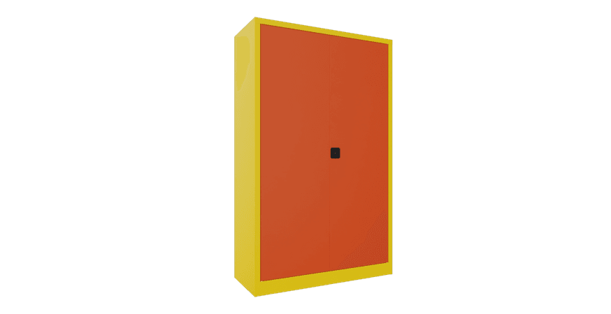 PAVOY Flügeltürschrank | mit Drehgriff und vollverzinkten Fachböden | 195 x 120 x 50 | große Farbauswahl
