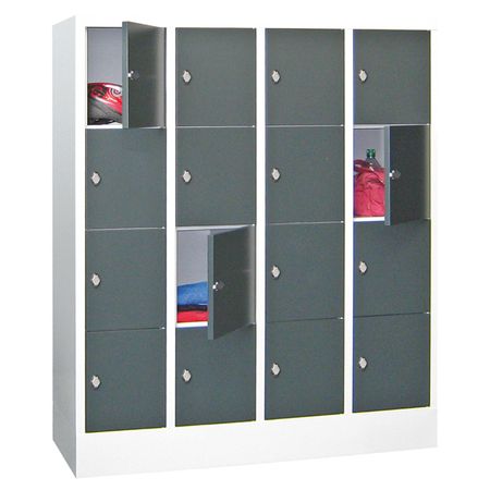 PAVOY Schließfachschrank mit Vollblechtüren | 16 Abteile je 30 cm breit | 151