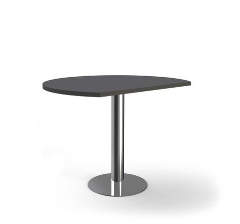 Chromeline Besprechungstisch - Anbautisch - gerundet | 100 cm | Anthrazit