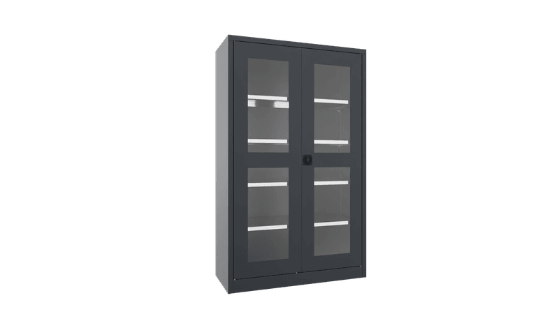 PAVOY Flügeltürschrank | mit Sichtfenstertüren | 195 x 120 x 50 | große Farbauswahl