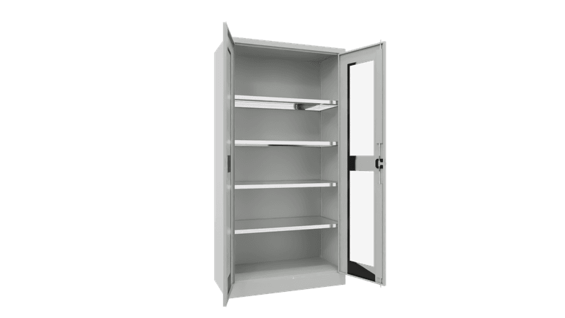 PAVOY Flügeltürschrank | mit Sichtfenstertüren | 195 x 100 x 50 | große Farbauswahl