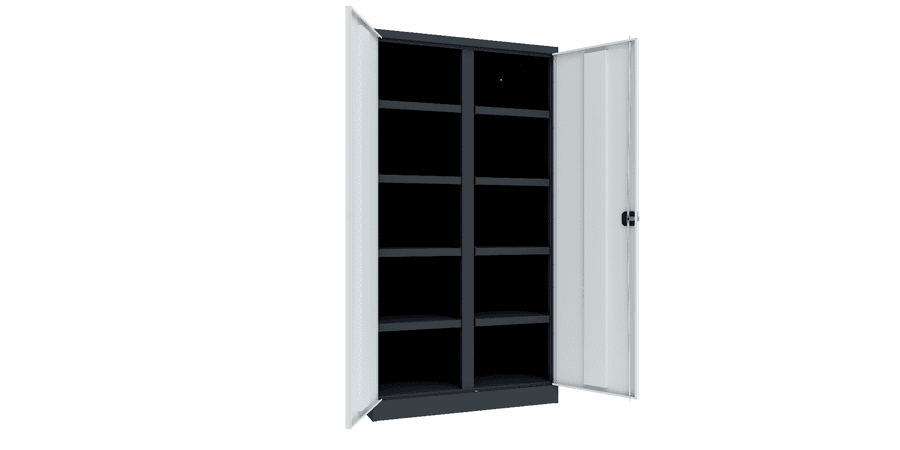 PAVOY Schwerlastschrank Premium mit Trennwand | 8 Fachböden | 195 x 104 x 63 | große Farbauswahl