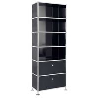 Büroregal | Aktenregal | Highboard 6 mit 2 Klapptüren