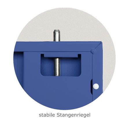 BIG BOX Stahlschrank 195x120x42 GRAU/BLAU 