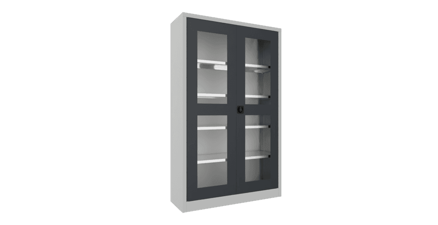 PAVOY Flügeltürschrank | mit Sichtfenstertüren | 195 x 120 x 40 | große Farbauswahl