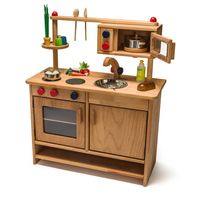 Kindergartenmöbel & Kinderzimmermöbel | Spielmöbel - Spielküche -"Pantryküche" buche