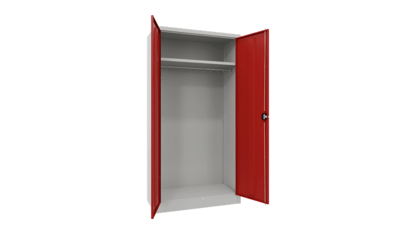 PAVOY Flügeltürschrank | Garderobenschrank mit Hutboden und Kleiderstange | 195 x 100 x 60 | große Farbauswahl
