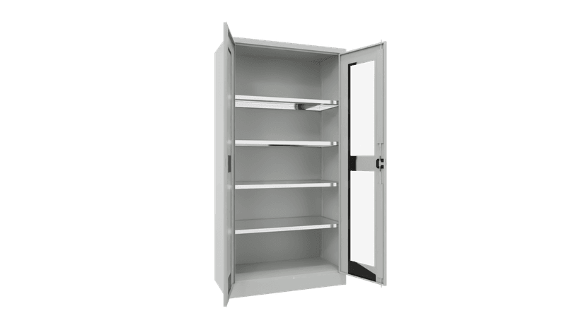 PAVOY Flügeltürschrank | mit Sichtfenstertüren | 195 x 100 x 50 | große Farbauswahl