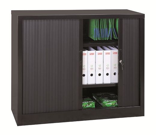 Aktenschrank | Rolladenschrank 105x120x46 SCHWARZ