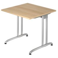 Hammerbacher VBS08 Schreibtisch | Bürotisch quadratisch | C-Fußgestell, verschiedene Dekore - 80 x 80