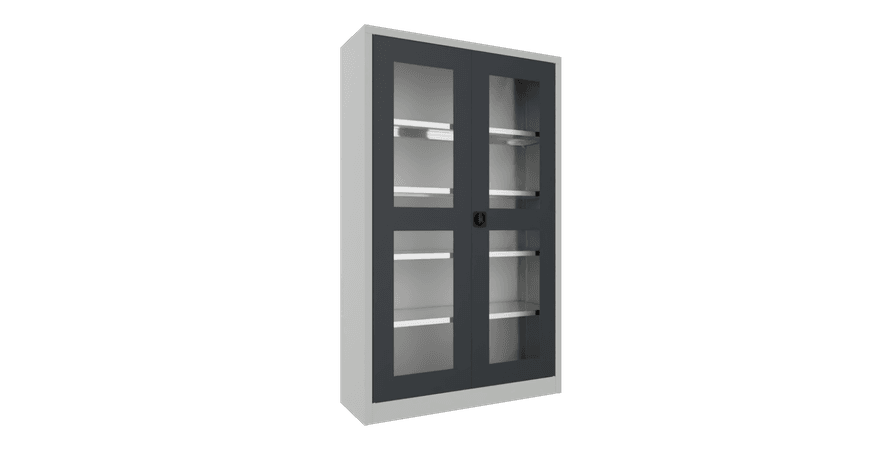 PAVOY Flügeltürschrank | mit Sichtfenstertüren | 195 x 120 x 40 | große Farbauswahl
