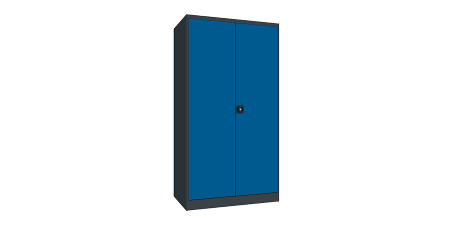 PAVOY Schwerlastschrank Premium mit Flügeltüren | 3 Fachböden + 2 Schubladen 17,5 cm | 195 x 104 x 63 | große Farbauswahl