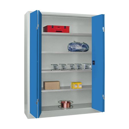 PAVOY Falttürenschrank | Aktenschrank | 195 x 150 x 40 | mit 4 lackierten oder verzinkten Fachböden GROßE FARBAUSWAHL