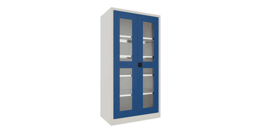 PAVOY Flügeltürschrank | mit Sichtfenstertüren | 195 x 100 x 60 | große Farbauswahl
