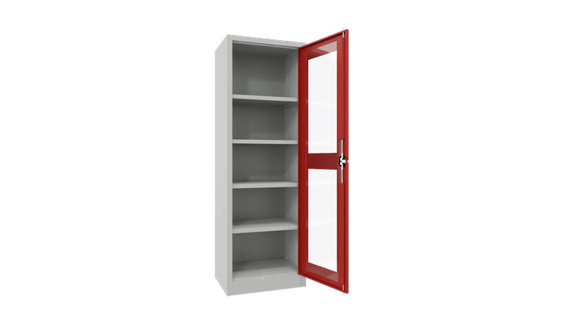 PAVOY Flügeltürschrank | mit Sichtfenstertüren | 195 x 64 x 40 | große Farbauswahl
