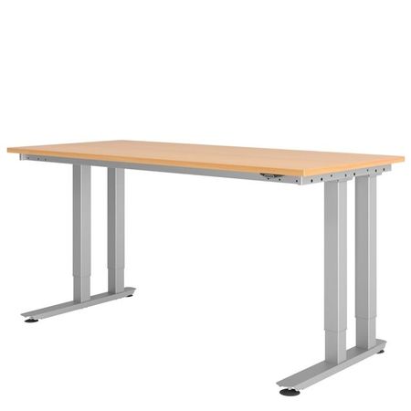 Hammerbacher VHD4180 8 Schreibtisch | Sitz-Stehtisch Schwerlast| doppeltem  T-Fuß-Gestell-Buche