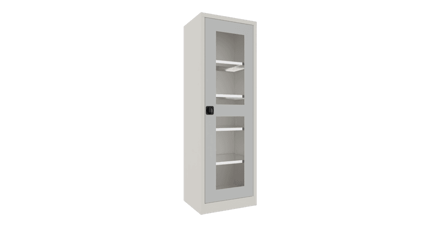 PAVOY Flügeltürschrank | mit Sichtfenstertüren | 195 x 64 x 40 | große Farbauswahl