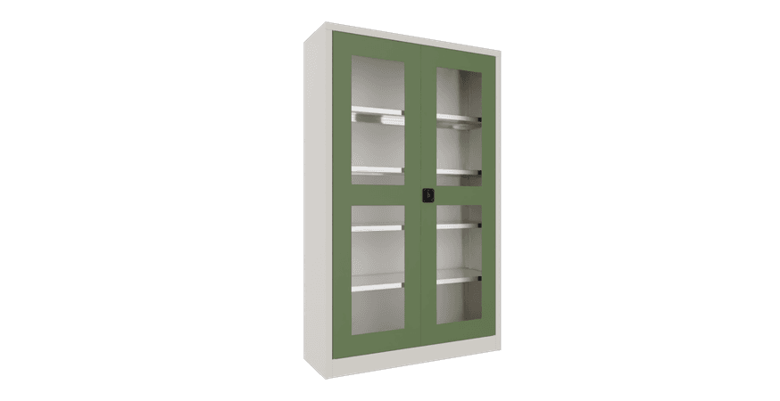 PAVOY Flügeltürschrank | mit Sichtfenstertüren | 195 x 120 x 40 | große Farbauswahl