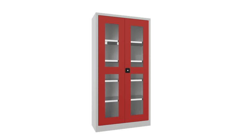 PAVOY Flügeltürschrank | mit Sichtfenstertüren | 195 x 100 x 40 | große Farbauswahl