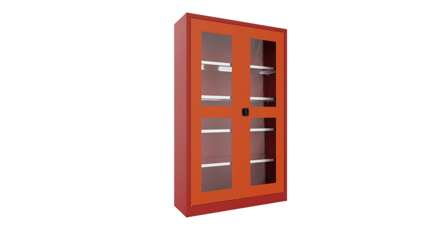 PAVOY Flügeltürschrank | mit Sichtfenstertüren | 195 x 120 x 40 | große Farbauswahl