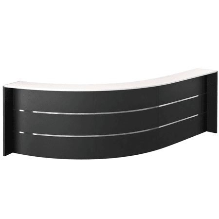 Große Bogentheke Surround anthrazit | 112 x 332 x 180 cm (HxBxT)